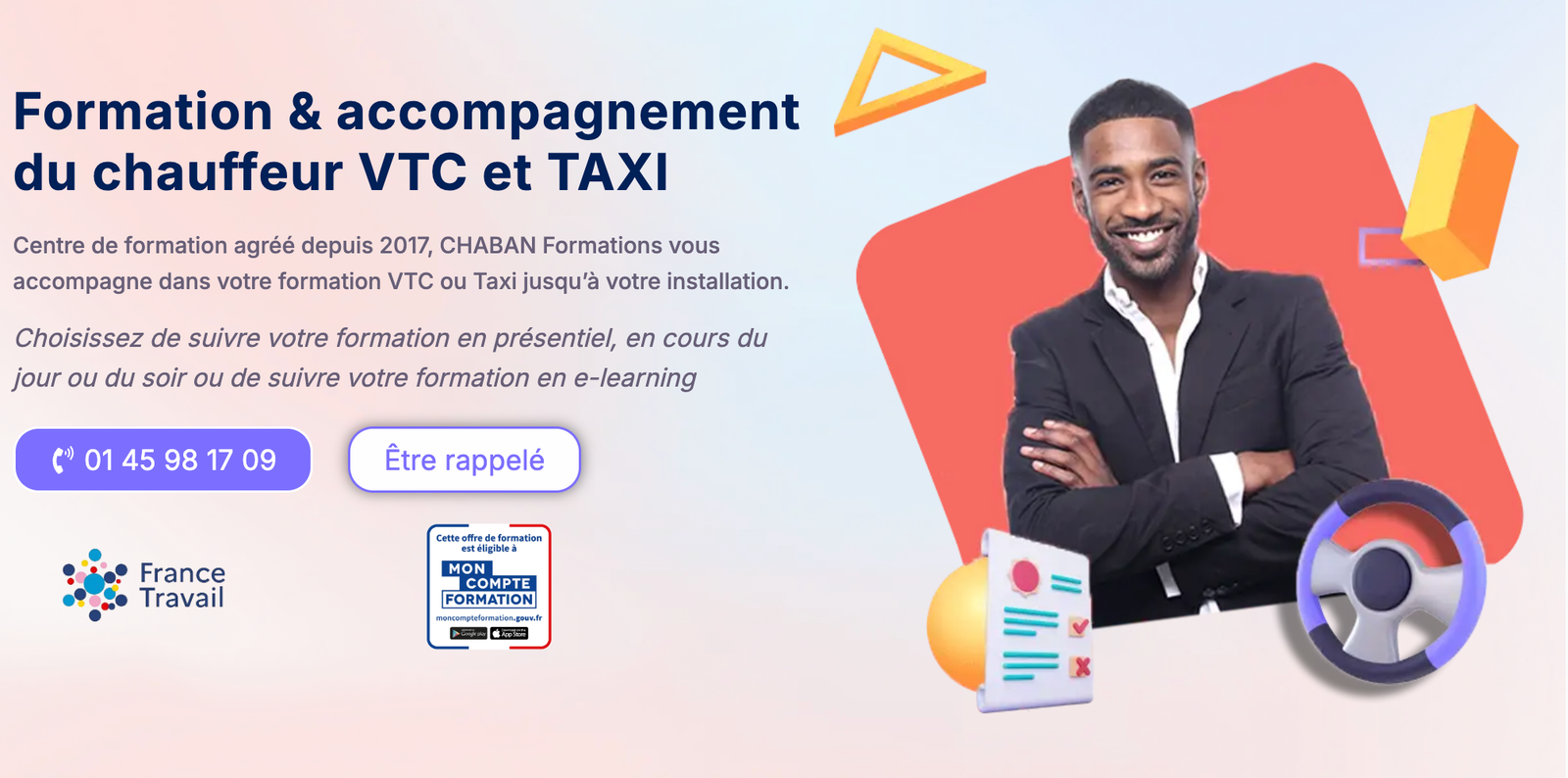 formation VTC CPF Institut Chaban - centre agréé Val-de-Marne