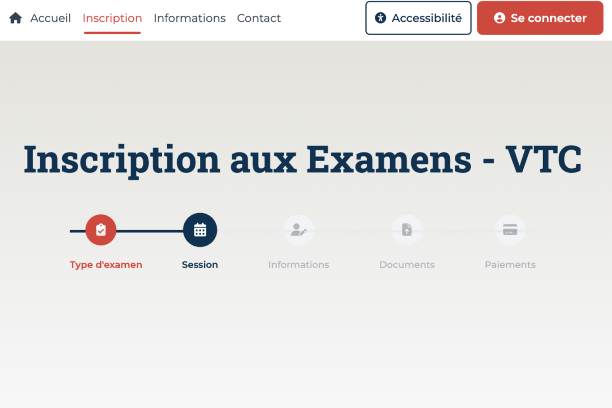 inscription examen VTC 2026 plateforme exament3p.fr